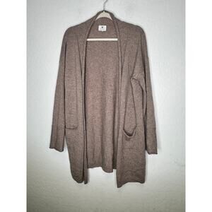 Sundry Womens Size Small Tan Brown Open Wool Cardigan Size 3 Large Pockets
